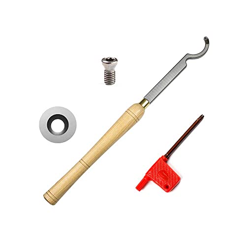 Cincel de torno doblado para crear cuencos de madera con inserto de carburo redondo de 12 mm 4