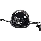 Open Face German Style Beanie Skull Cap Helmet Retro, DOT Certified Motorcycle Half Shell for Men Women, Ultra-Thin, Apply to Bicycle ATV Chopper Scooter (A,XL)