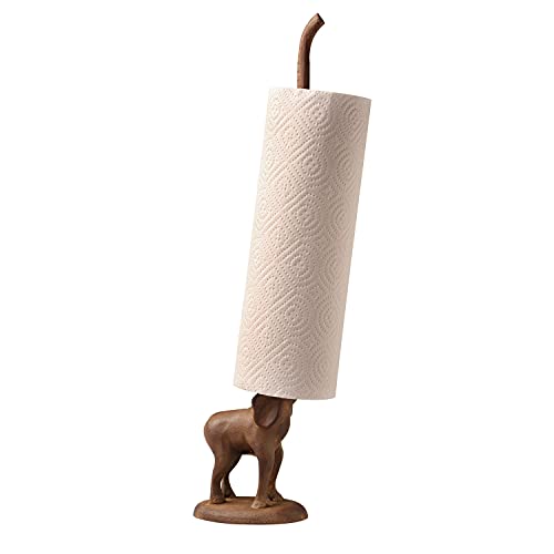 Art & Artifact Elephant Paper Towel Holder - Cast Iron Bathroom Toilet Paper Holder, Standing Tp Holder Elephant Decor - Paper Towel Stand #TOP2