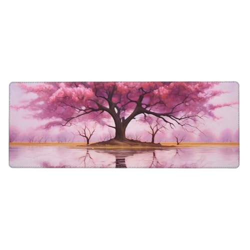 Tapis de souris cerisier 80x30cm pour bureau sans glisse