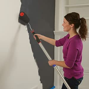 6Ft Paint Roller Brush Kit, Multi-Function Paint Roller Kit With House Paint Roller Brush 6 Ft Stainless Steel Pole New Splicing Rod Mural Brush For Walls And Ceiling (White) #TOP4