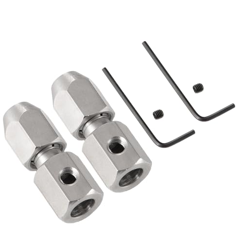 MORFUM 2PCS CNC Stainless Steel 3.17/4/5/6mm RC Flex Collet Coupler Flexible Coupling Motor Shaft...