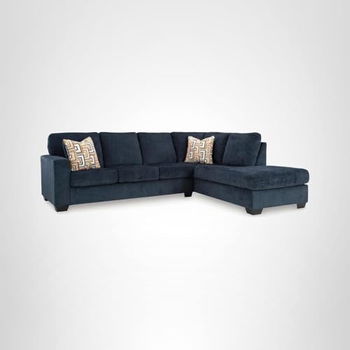Signature Design by Ashley Aviemore Casual L-Shaped 2-Piece Sectional with Chaise for Living Room, Blue