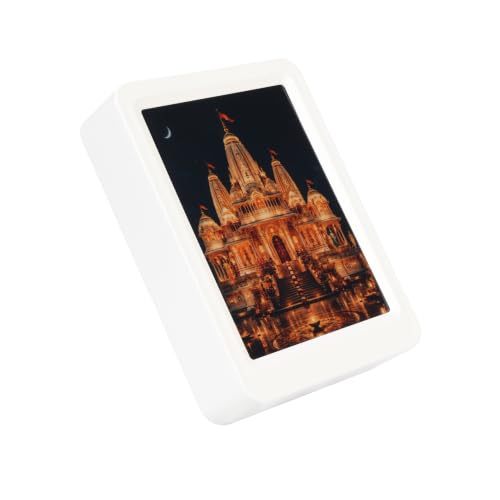 Image of Lexton 5 Inch Shri Ram Mandir Spiritual Plug-in LED Night Light | Blessings of Shri Ram | Decorative Light for Mandir, Pooja Room, Bedroom & Home Decor | Warm White