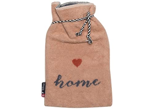 David Fussenegger Wärmflasche 'Herzen' - 0,8L Mit Flanellbezug Altrosa