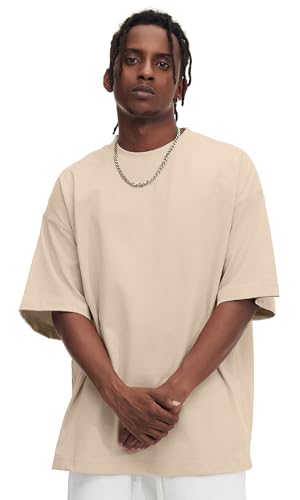 T-shirt 100% coton 310 GSM haut de gamme : le drop-shoulder oversize pour homme exigeant