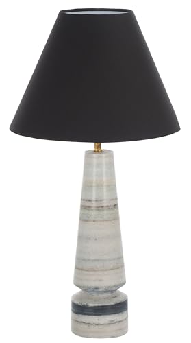 Lámpara de mesa SAFAVIEH Jules Blanco y Negro 22 pulg miniatura 6
