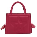 Borsa a tracolla in rilievo a stella con ampio spazio di archiviazione, puoi facilmente trasportare telefono, portafoglio, cosmetici e altri oggetti.