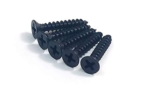 Tornillos para madera con acabado Oil Rubbed Bronze para bisagras de puerta 9 x 1 pulgada paquete de 24