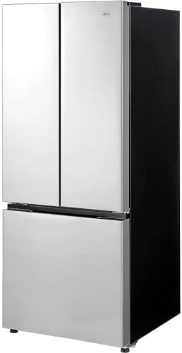 Global Industrial Refrigerator & Freezer Combo, 16 Cu. Ft., French Doors, Stainless Steel