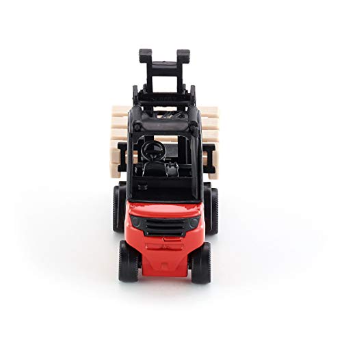 siku 1722, Gabelstapler, 1:50, Metall/Kunststoff, Rot, Bewegliche Gabel, Inkl. 2 Paletten – Bild 6