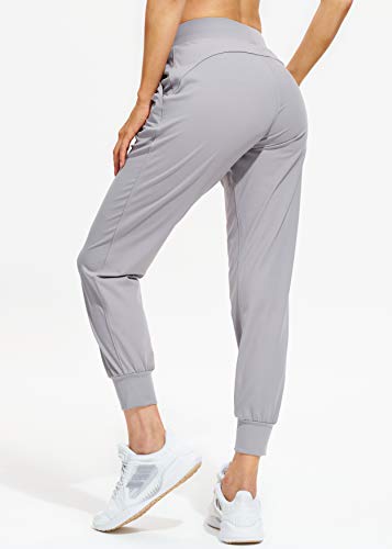 Image of Libin Women's Joggers Pants Athletic Casual Sweatpants Petite /Regular /Tall | Running, Workout, Gym, Yoga, Lounge, Travel, Golf Clothes with Pockets, 4 way stretch, Tapered, Dance Trousers