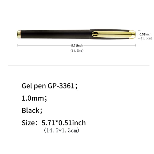 Bolígrafos de tinta negra gel 1.0 mm, 12 unidades miniatura 5