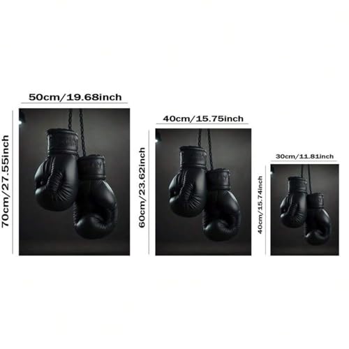 Tableau moderne gants de boxe noirs impression sur toile géante