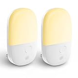 Vexloria Lot de 2 Veilleuses Enfants, 3 Niveaux Luminosités Veilleuse prise electrique de Nuit à Capteur Crépusculaire, Play pour Chambre Bébé,Couloir, Escalier, Blanc Chaud