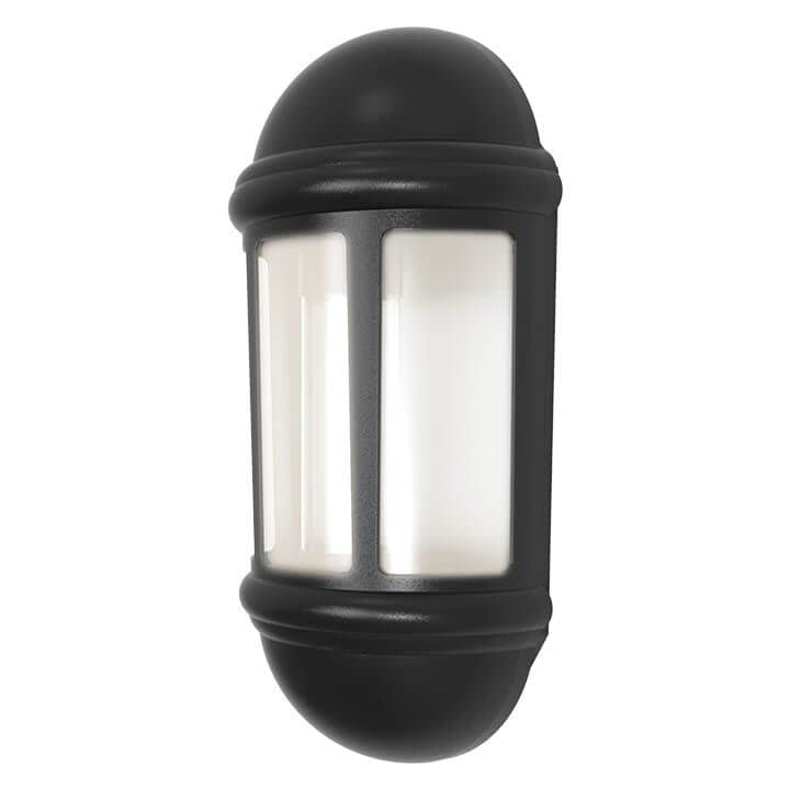 Ansell ALHLLED/BL Latina demi-lanterne LED noire 8W applique murale extérieure