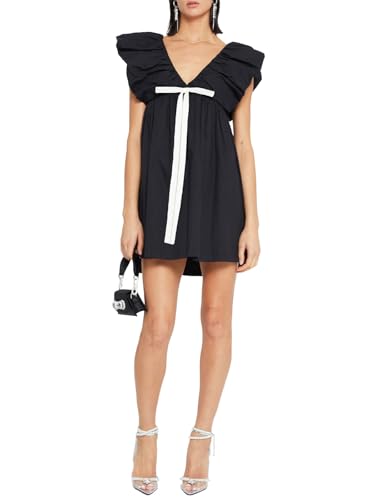 Image of Women's Summer Dress Floral V-Neck Sleeveless Casual Mini Dress Sundress