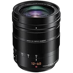 Objetivo Lumix 12 60 Panasonic LEICA DG VARIO-ELMARIT H-ES12060 - Objetivo Zoom estándar para cámaras de montura M4/3 (Focal 12-60 mm, F2.8-F4, lentes asféricas, tamaño filtro 62 mm, POWER O.I.S), negro