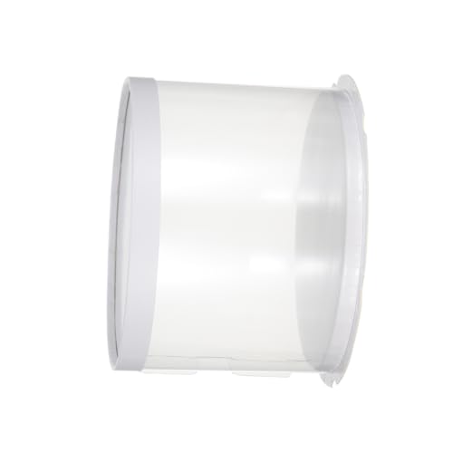 Veemoon Transparent Plastic Round Cake Box White Single Layer Cake Packaging Organizer for Desserts for Home and Bakery Use for Parties