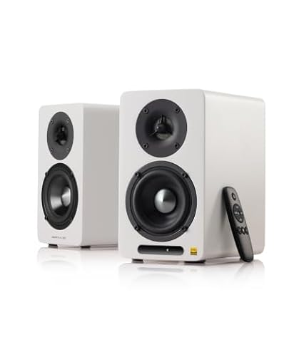 Edifier Airpulse A60 Desktop Hi-Res Bluetooth Bookshelf Speakers, White — $499.99 (29% off)