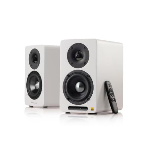 Edifier Airpulse A60 Desktop Hi-Res Bluetooth Bookshelf Speakers, White
