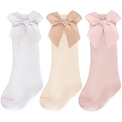 3 Pairs: White, Pink, Beige