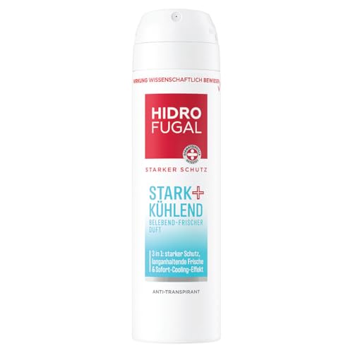 Hidrofugal Spray fuerte y refrescante, fuerte protección antitranspirante con efecto de enfriamiento instantáneo y aloe vera, desodorante en spray sin alcohol etílico para una frescura duradera (150