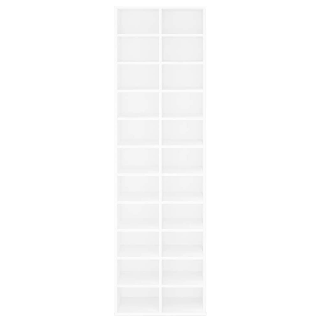 vidaXL Mueble Zapatero Contrachapada Mobiliario Decoración Organización Almacenamiento Productos del Hogar Elegante Práctico Útil Blanco 54x34x183cm