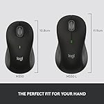 Logitech Signature M550 L Full Size Wireless Mouse - for Large Sized Hands, 2-Year Battery, Silent Clicks, Bluetooth, Multi-Device Compatibility - Black - Image 3