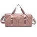 Outdoor Siłownia Torby Wodoodporna Torba Nylon Sporty Mężczyźni Kobiety Trening Fitness Travel Torebka Joga Torba sportowa z komorą Buty (Color : Pink)