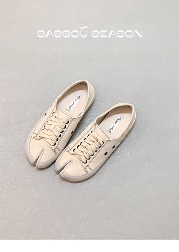 Tabi Shoes Flats for Women Split Toe Wide Width Lace-up Convenient Breathable Comfortable Casual Round Toe Retro Y2K Sneakers Dress Spring Summer Fall Indoors Outdoors3