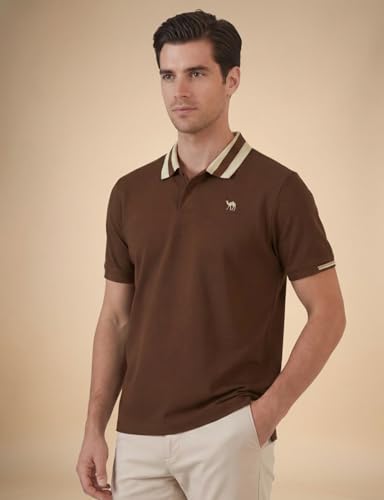 Image of Men's Polo - FYLTR Men's Regular Fit Polo T-Shirt with Contrast Tipping Collar - 100% Cotton | Soft Handfeel | Casual T-Shirts for Men