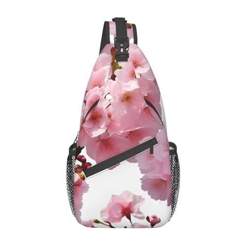 Sac à bandoulière cerisier japonais mixte noir - Besace légère décontractée taille unique