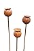 Manufaktur Lichtbogen 3er Set Gartenstecker Rost Mohn
