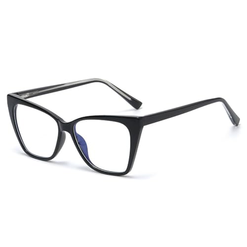 Lunettes anti-lumière bleue œil de chat LVTFCO noires unisexes taille unique