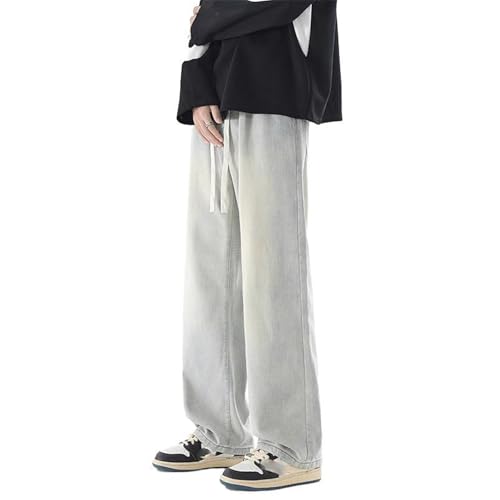 Men's Summer Jeans Loose Straight Wide-Leg Pants