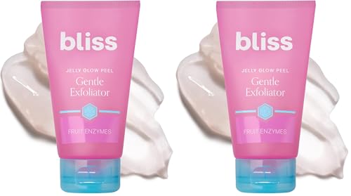 Bliss Jelly Glow Peel™ Gentle Non-Abrasive Cleanser and Exfoliator With Fruit Enzymes - 4 Oz - Nourishes and Hydrates Skin - Clean - Vegan & Cruelty Free (Pack of 2)