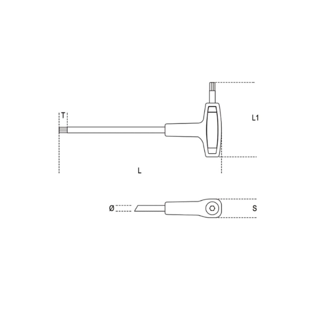 Beta 96T/SPV T-Handle Hex Key Holder, Empty