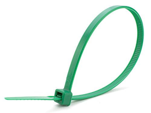 Secure 8 Inch Green 50 lb Standard Nylon Cable Tie - 100 Pack