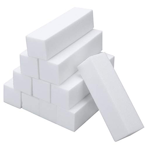 20 Pcs Nail Buffer Block 120 Grit Rectangular 4 Way Nail Buffers with Sanding Block Files Grit for Nail Art Pedicure Manicure Tool