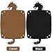 SIQUK 2 Pieces Dragon Dice Rolling Tray PU Leather Dice Mat Folding Scroll Dices Holder for D&D RPG Games (Camel, Black)