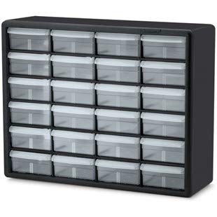 Akro-Mils 10124 Plastic 24-Drawer Small Parts Cabinet OD 20 x 6-3/8 x 15-13/16
