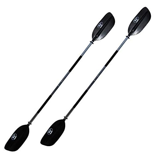 Pack of 2 BKC KP224 Kayak Paddle 86-Inch - 2-Piece Collapsible Heavy Duty Lightweight Kayak Paddle with Anti-Slip Grips (Set of 2)