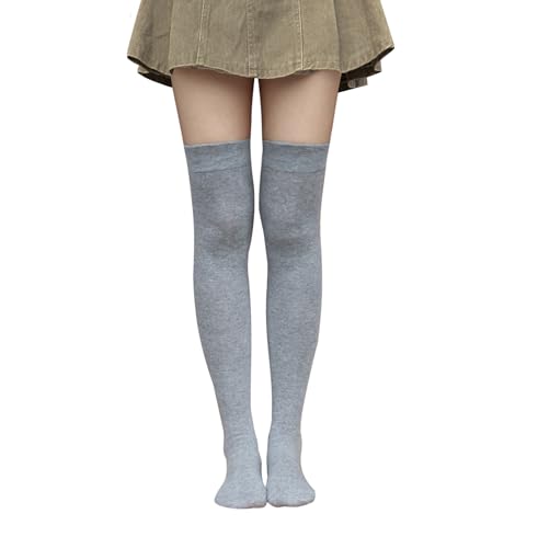 Image of Bestjybt Women Thigh High Socks Cotton Warm Long Over Knee High Stockings