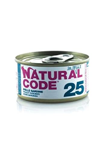 Natural Code Cat 25 Jel Pollo Sardin Alimenti Gatto Umido Premium