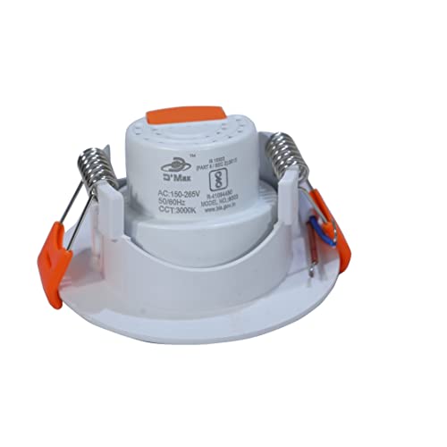 Image of D'Mak Aluminium 6 Watt Round Led Cob Light for Pop /Recessed Lighting (White, 15)