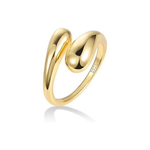 ALEXCRAFT 14K Gold Plated Adjustable Ring Cover