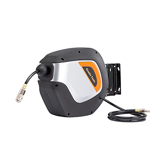 Giraffe Tools Einziehbare Luftschlauchtrommel 10 m 1/4 Zoll Konektion, Wandmontage, 180 ° Schwenkhalterung, max. 20 bar Cover