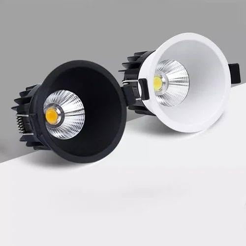 SUNDUSK LED 7W Delta COB LED Spot Light | Warm White (3000K) | White Metal Body | High Brightness Focused Beam | Energy Efficient Recessed Spotlight for POP, Gypsum & False Ceiling | Pack of 1-image-11