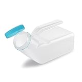 Orinatoio Uomo 1L con Coperchio – Bottiglia Urinaria Maschile Portatile, Orinatoio Maschile Antigoccia per Casa, Viaggio e Campeggio